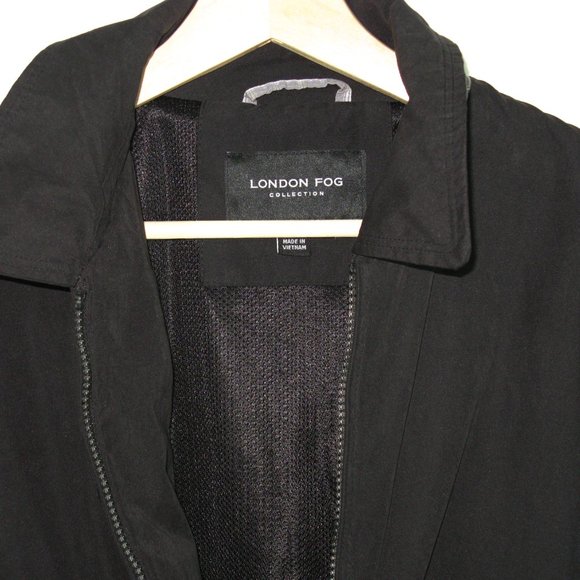 London Fog Bomber style Jacket - Black - Size Medium - Like New - Picture 4 of 6